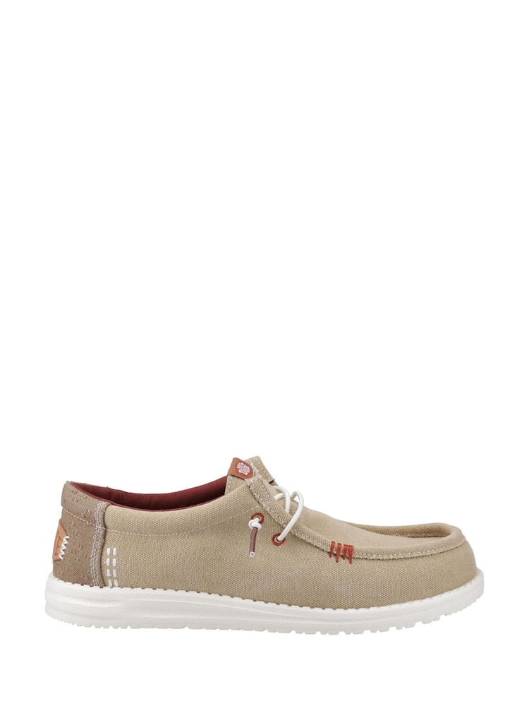 HEYDUDE Natural Wally Workwear Shoes - Image 1 of 3