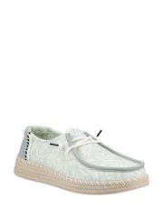 HEYDUDE Green Wendy Espadrille Retro Palm Shoes - Image 2 of 4
