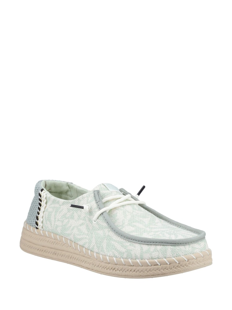 HEYDUDE Green Wendy Espadrille Retro Palm Shoes - Image 2 of 4