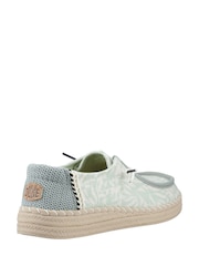 HEYDUDE Green Wendy Espadrille Retro Palm Shoes - Image 3 of 4