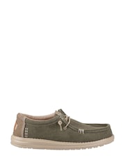 HEYDUDE Green Wally Workwear Shoes - Image 1 of 4
