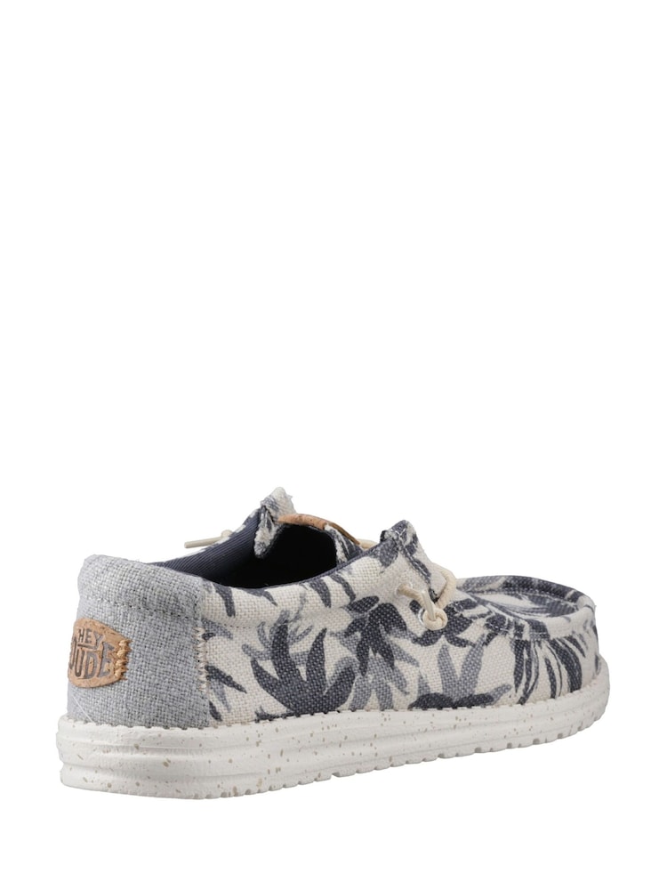 HEYDUDE Grey Wally Palm Jute Shoes - Image 2 of 3