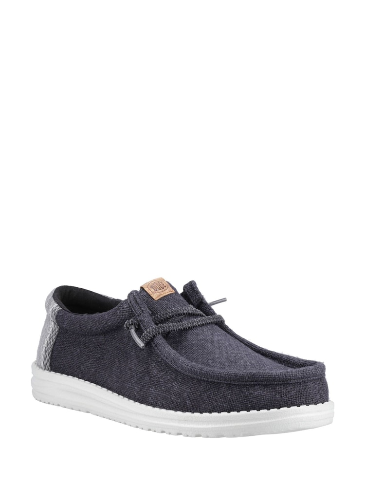HEYDUDE Wally Jute Black Shoes - Image 2 of 4