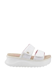 HEYDUDE Delray Slide Eyelet White Sandals - Image 1 of 4