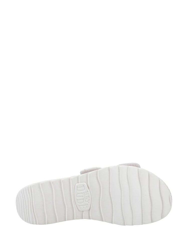 HEYDUDE Delray Slide Eyelet White Sandals - Image 4 of 4