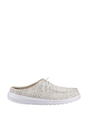HEYDUDE Cream Wendy Slip Surf Baja Mules - Image 1 of 4