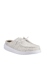 HEYDUDE Cream Wendy Slip Surf Baja Mules - Image 2 of 4