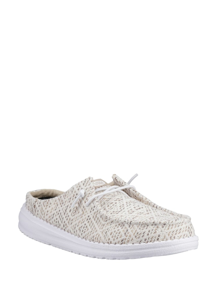HEYDUDE Cream Wendy Slip Surf Baja Mules - Image 2 of 4 HEYDUDE Cream Wendy Slip Surf Baja Mules - Image 2 of 4