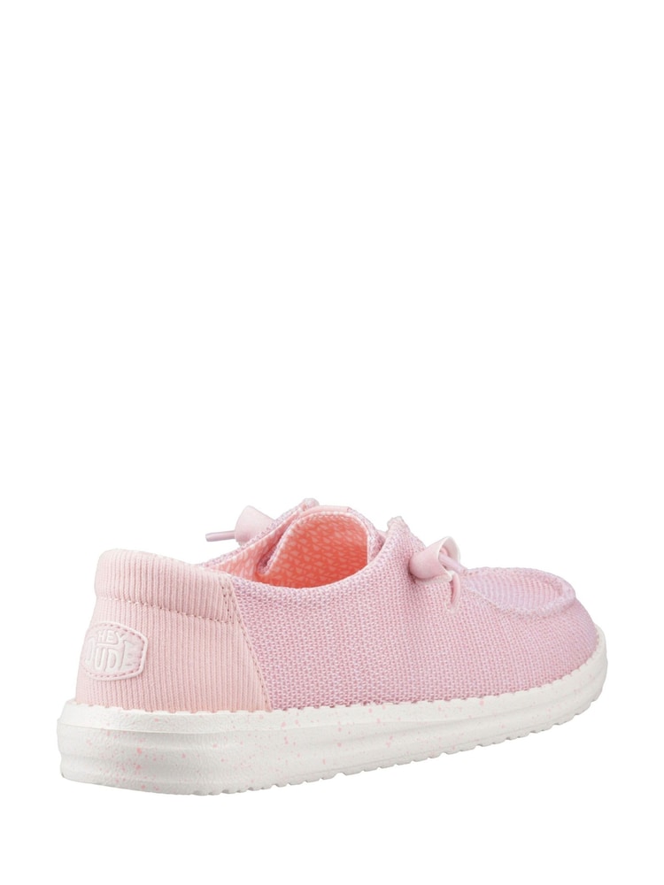 HEYDUDE Pink Wendy Stretch Sox Shoes - Image 2 of 4