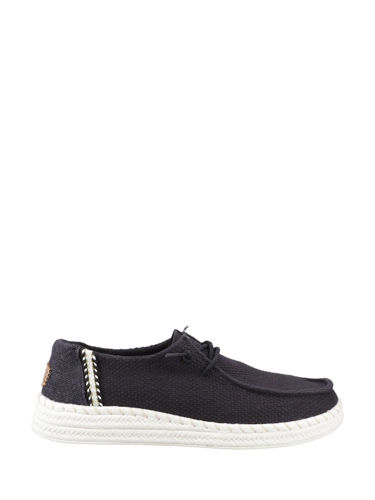 HEYDUDE Wendy Espadrille Woven Black Shoes - Image 1 of 4