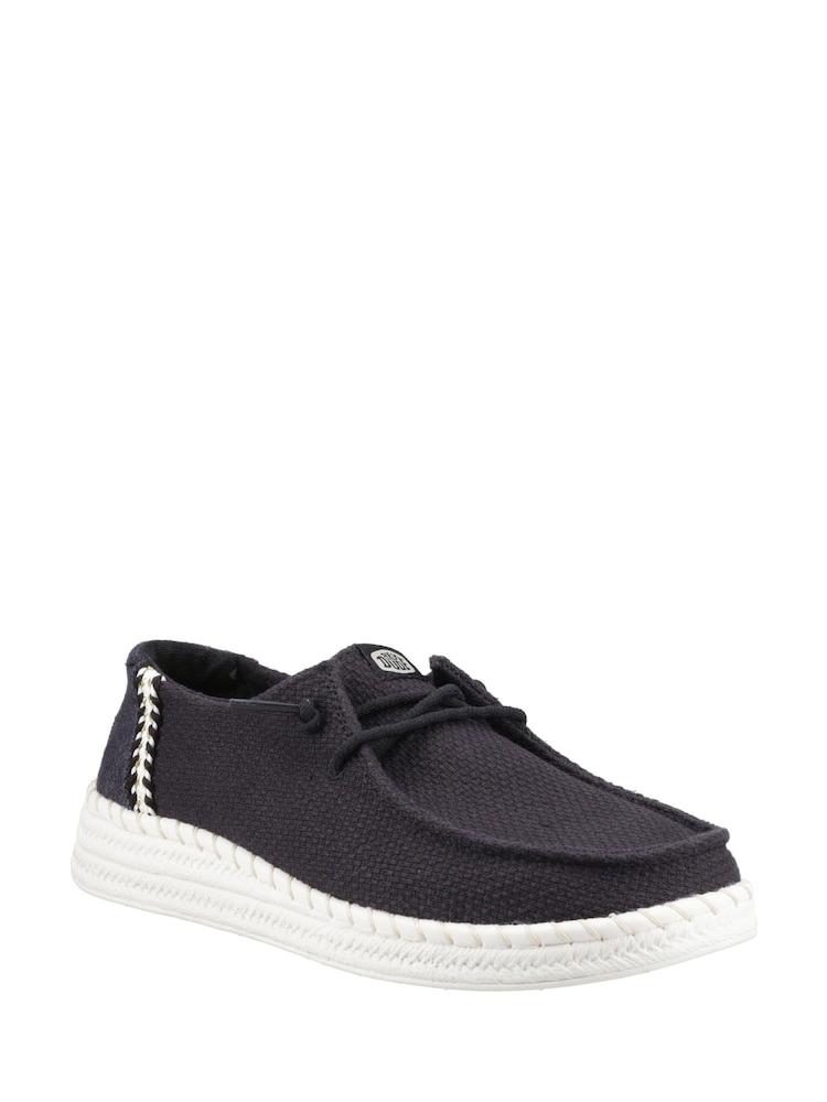 HEYDUDE Wendy Espadrille Woven Black Shoes - Image 2 of 4