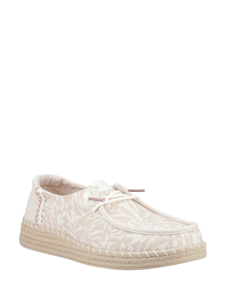 HEYDUDE Pink Wendy Espadrille Retro Palm Shoes - Image 2 of 4