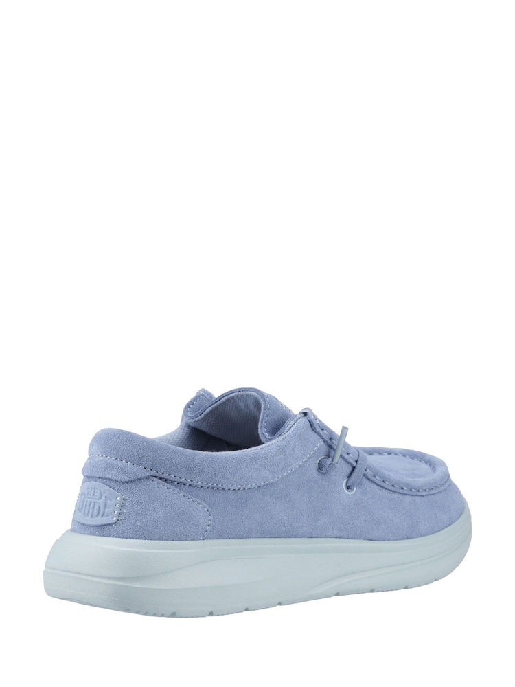 HEYDUDE Blue Wendy COMF Suede Shoes - Image 2 of 3
