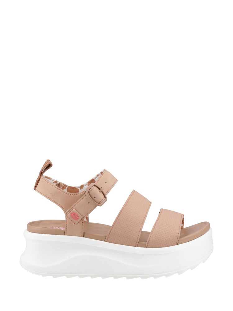 HEYDUDE Natural Delray Buckle Classic Sandals - Image 1 of 4