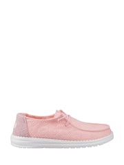 HEYDUDE Pink Wendy Eyelet Lace Shoes - Image 1 of 4