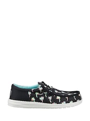HEYDUDE Wally Funk Party Palm Black Shoes - Image 1 of 4