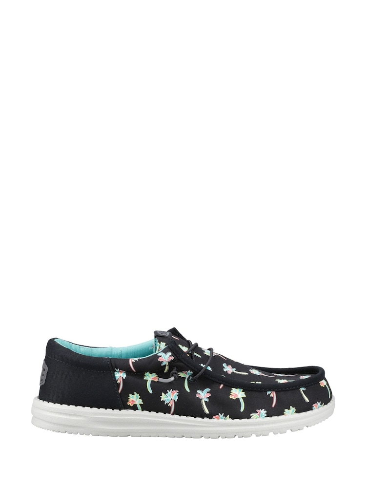HEYDUDE Wally Funk Party Palm Black Shoes - Image 1 of 4
