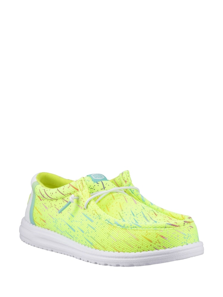 HEYDUDE Green Wally Party Mesh Shoes - Image 2 of 5 HEYDUDE Green Wally Party Mesh Shoes - Image 2 of 5