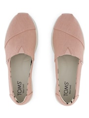 TOMS Pink Alpargata Plus in Café Creme Heritage Canvas - Image 6 of 6