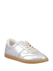 Collins Trainer in Silver Metallic Leather - Image 1 of 4