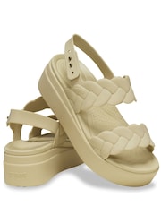 Crocs Cream Brooklyn Woven Low Wedges - Image 3 of 5