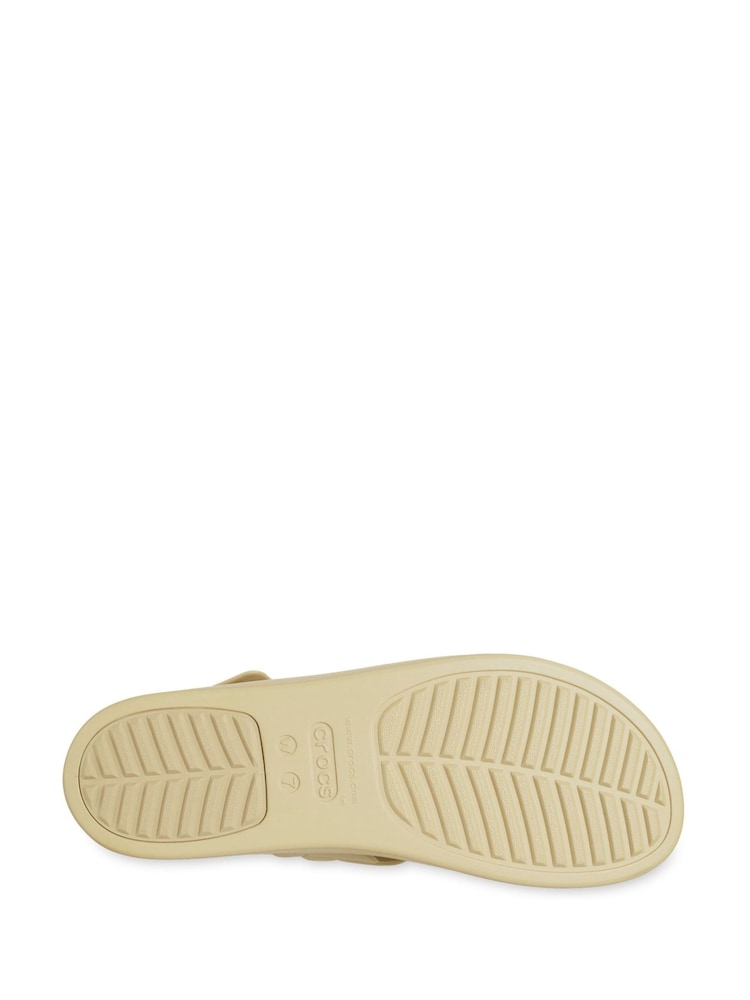 Creme - Crocs Brooklyn gewebte Sandalen mit niedrigem Keilabsatz - Bild 5 von 5 Creme - Crocs Brooklyn gewebte Sandalen mit niedrigem Keilabsatz - Bild 5 von 5