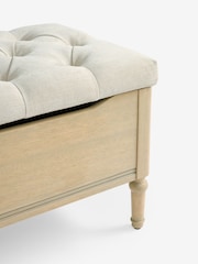 Soft Texture Light Natural Rose Wooden Ottoman Storage Bench - Image 3 of 4