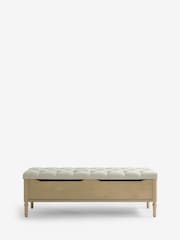 Soft Texture Light Natural Rose Wooden Ottoman Storage Bench - Image 6 of 10
