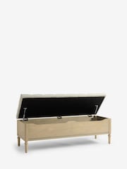 Soft Texture Light Natural Rose Wooden Ottoman Storage Bench - Image 7 of 10