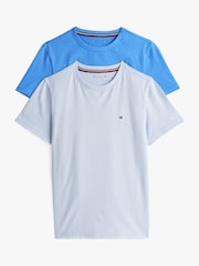 Tommy Hilfiger Blue Underwear Short Sleeve 100% Cotton T-Shirts 2 Pack - Image 1 of 6