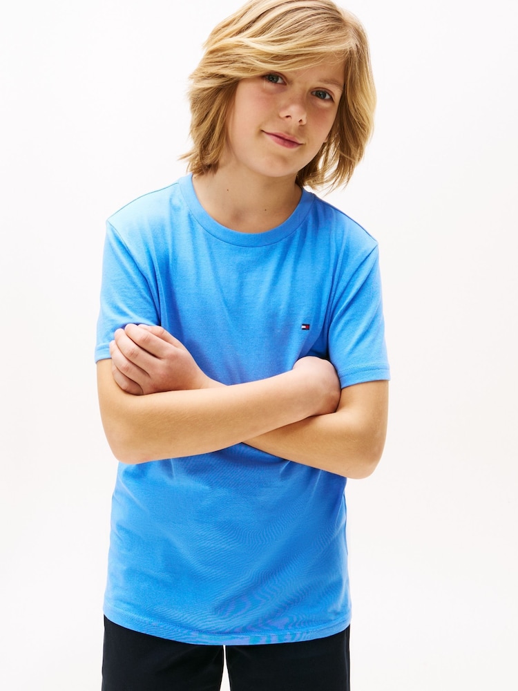 Tommy Hilfiger Blue Underwear Short Sleeve 100% Cotton T-Shirts 2 Pack - Image 2 of 6