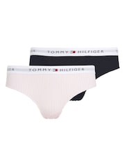 Tommy Hilfiger Pink Signature Essential Bikini Briefs 2 Pack - Image 1 of 2