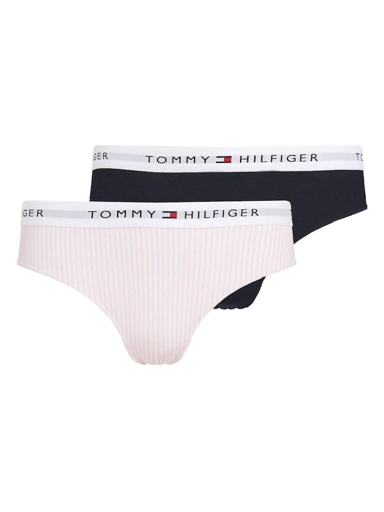 Tommy Hilfiger Pink Signature Essential Bikini Briefs 2 Pack - Image 1 of 2