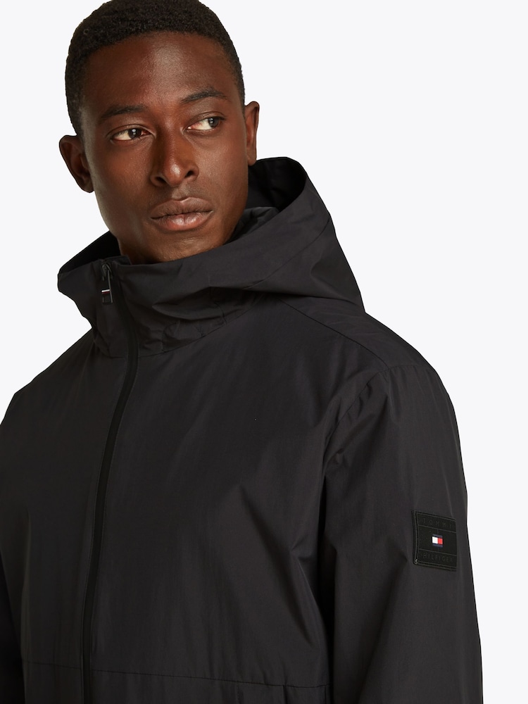 Tommy Hilfiger Black Branded Hooded Jacket - Image 4 of 6