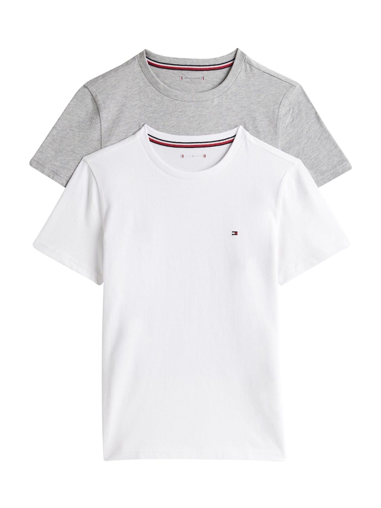 Tommy Hilfiger White Underwear Short Sleeve 100% Cotton T-Shirts 2 Pack - Image 1 of 1