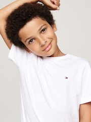 Branco - Roupa íntima Tommy Hilfiger de manga curta 100% algodão, pacote 2 - Imagem 3 de 5