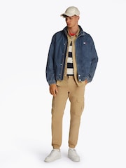 Tommy Jeans Blue Lightweight Collar Jacket - Image 3 of 8