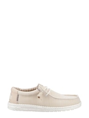 HEYDUDE Cream Wally Stretch Sox Shoes - Image 1 of 3