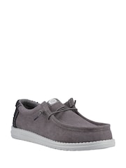 HEYDUDE Grey Wally Workwear Shoes - Image 2 of 4