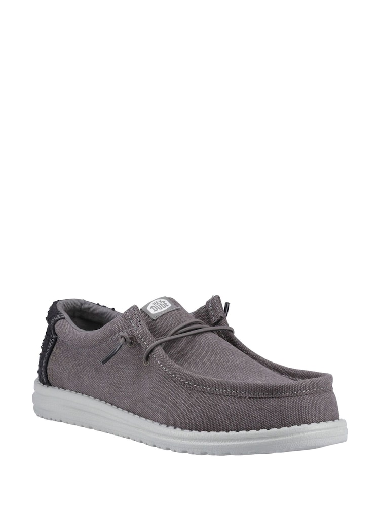HEYDUDE Grey Wally Workwear Shoes - Image 2 of 4 HEYDUDE Grey Wally Workwear Shoes - Image 2 of 4