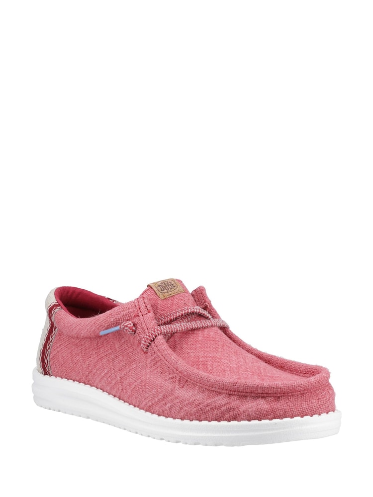 HEYDUDE Red Wally Jute Shoes - Image 2 of 4 HEYDUDE Red Wally Jute Shoes - Image 2 of 4