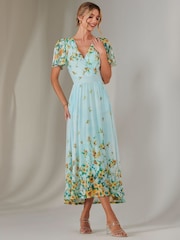Jolie Moi Blue Wrap Maxi Dress - Image 5 of 6