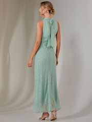 Jolie Moi Green Halterneck Maxi Dress - Image 2 of 6