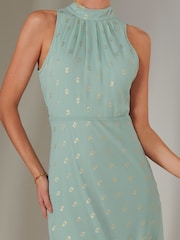Jolie Moi Green Halterneck Maxi Dress - Image 3 of 6