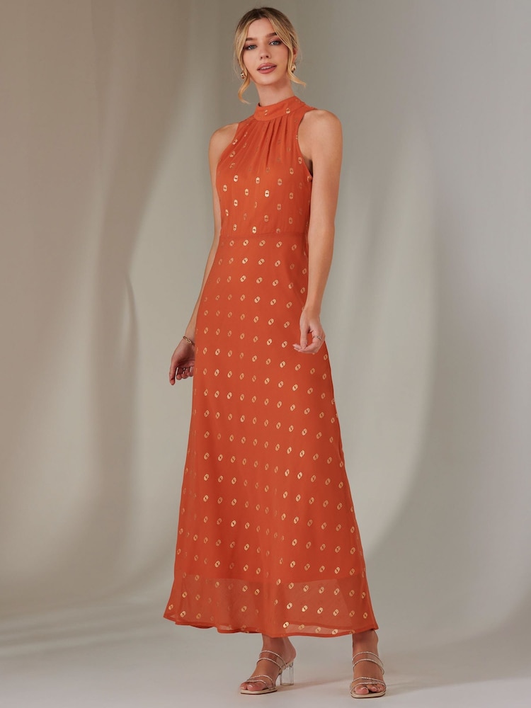 Orange - Jolie Moi Neckholder-Maxikleid - Bild 6 von 6 Orange - Jolie Moi Neckholder-Maxikleid - Bild 6 von 6