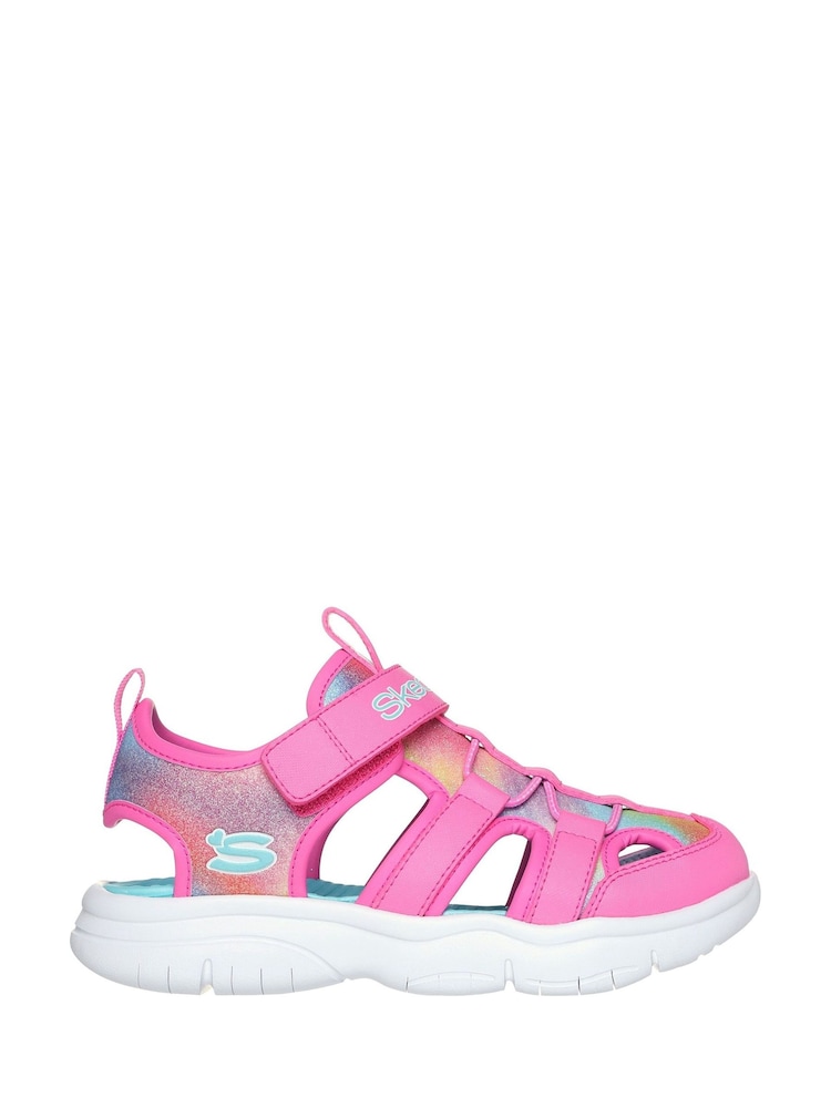 Skechers Pink Flex Splash Daylight Shimmer Sandals - Image 1 of 3