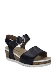 Josef Seibel Quinn 16 Black Sandals - Image 1 of 5