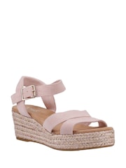 Toms Pink Audrey Wedges - Image 3 of 4