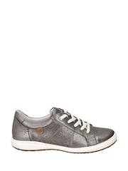 Josef Seibel Silver Caren Leather Trainers - Image 1 of 5