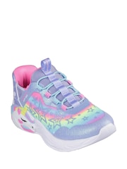 Skechers Purple Purple Unicorn Dreams Starry Lite Slip In Trainers - Image 2 of 2